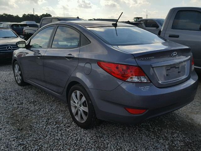 KMHCU4AE6EU761405 - 2014 HYUNDAI ACCENT GLS GRAY photo 3