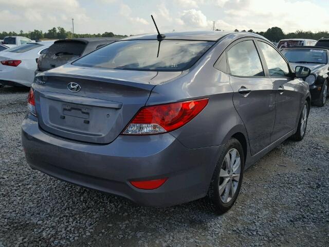 KMHCU4AE6EU761405 - 2014 HYUNDAI ACCENT GLS GRAY photo 4