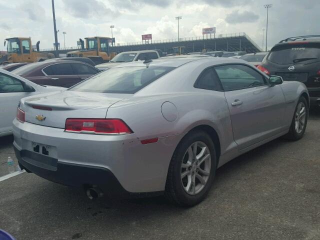 2G1FA1E35E9202063 - 2014 CHEVROLET CAMARO LS SILVER photo 4