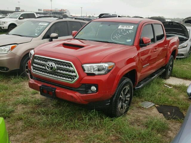 5TFAZ5CN5HX025347 - 2017 TOYOTA TACOMA DOU RED photo 2