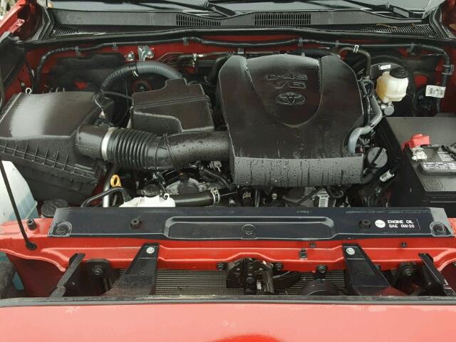 5TFAZ5CN5HX025347 - 2017 TOYOTA TACOMA DOU RED photo 7