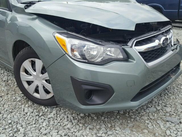 JF1GJAA6XEH025135 - 2014 SUBARU IMPREZA BA GREEN photo 9