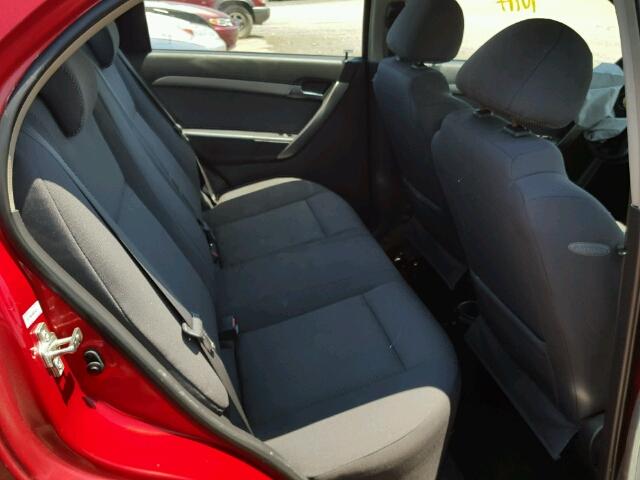 KL1TD566X8B014473 - 2008 CHEVROLET AVEO BASE Կարմիր լուսանկար 6