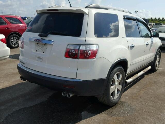 1GKLRMED2AJ110389 - 2010 GMC ACADIA SLT WHITE photo 4