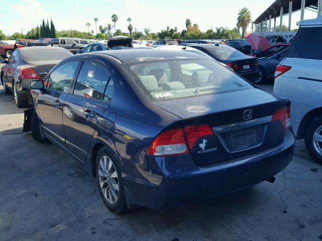 2HGFA16809H518887 - 2009 HONDA CIVIC BLUE photo 3