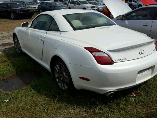 JTHFN45YX89018416 - 2008 LEXUS SC WHITE photo 3