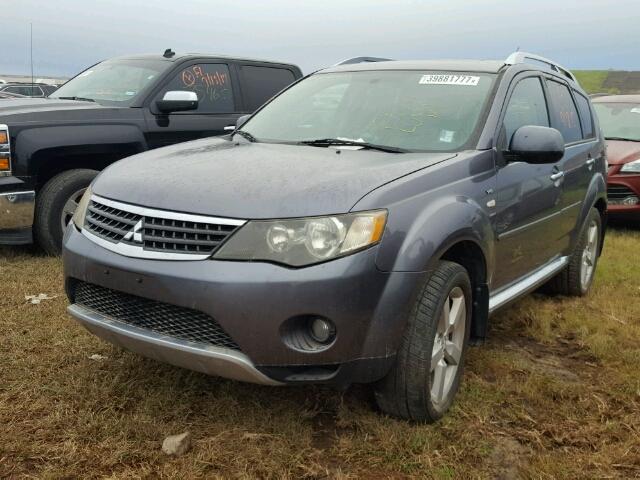 JA4MS41X59Z008693 - 2009 MITSUBISHI OUTLANDER GRAY photo 2