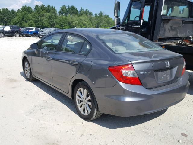 2HGFB2F9XCH328260 - 2012 HONDA CIVIC EXL 灰色 照片 3