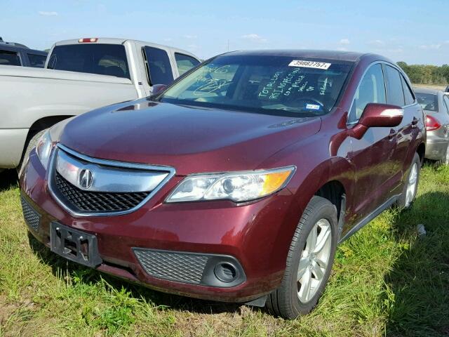 5J8TB3H36EL016816 - 2014 ACURA RDX MAROON photo 2