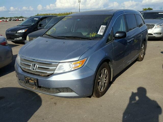 5FNRL5H66BB029544 - 2011 HONDA ODYSSEY BLUE photo 2