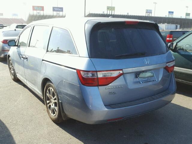 5FNRL5H66BB029544 - 2011 HONDA ODYSSEY BLUE photo 3