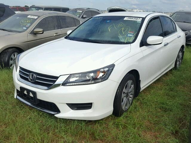 1HGCR2F34EA241076 - 2014 HONDA ACCORD LX WHITE photo 2