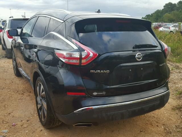 5N1AZ2MG8FN227263 - 2015 NISSAN MURANO S BLACK photo 3