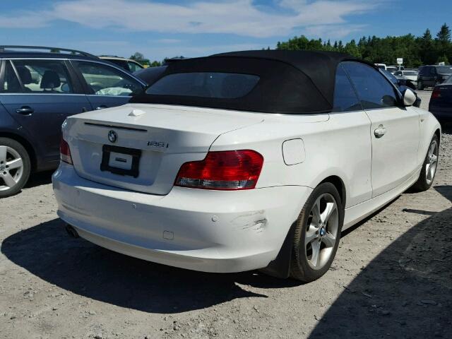 WBAUL73589VJ75070 - 2009 BMW 128 I WHITE photo 4