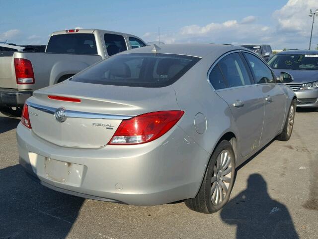 W04GN5EC2B1104304 - 2011 BUICK REGAL SILVER photo 4