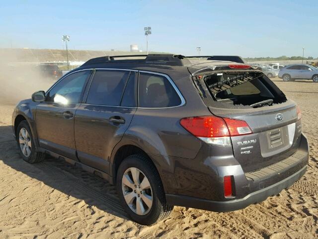 4S4BRDAC1A2323103 - 2010 SUBARU OUTBACK 3. GRAY photo 3