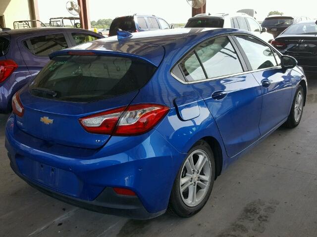 3G1BE6SM6HS542343 - 2017 CHEVROLET CRUZE LT BLUE photo 4