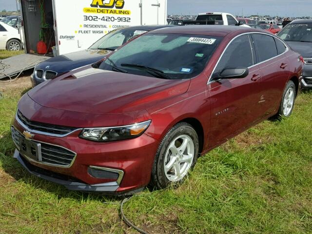 1G1ZB5ST2GF305294 - 2016 CHEVROLET MALIBU LS BURGUNDY photo 2