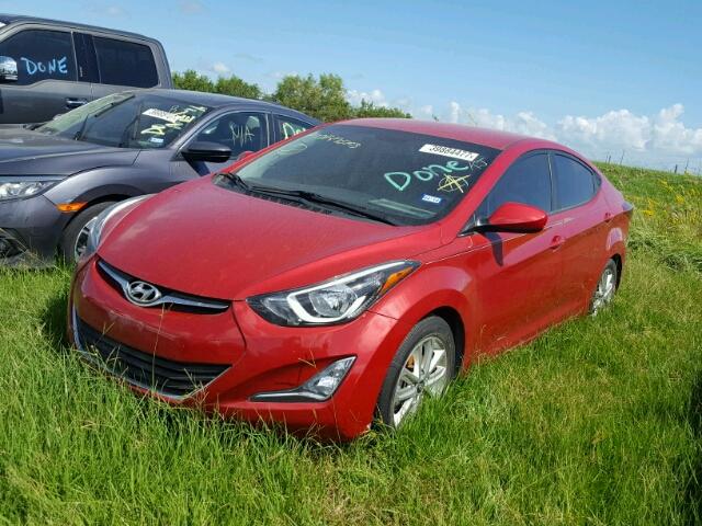 KMHDH4AE4FU358047 - 2015 HYUNDAI ELANTRA RED photo 2