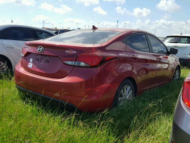 KMHDH4AE4FU358047 - 2015 HYUNDAI ELANTRA RED photo 4