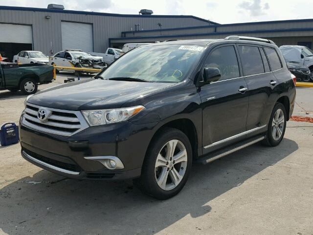 5TDYK3EH4CS058627 - 2012 TOYOTA HIGHLANDER BLACK photo 2