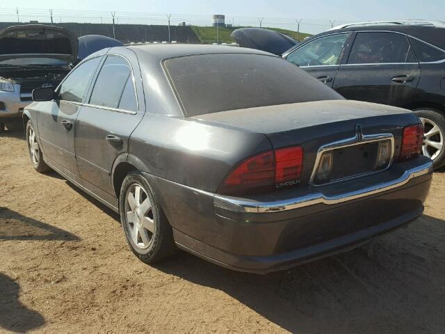 1LNHM86S12Y627837 - 2002 LINCOLN LS BLACK photo 3