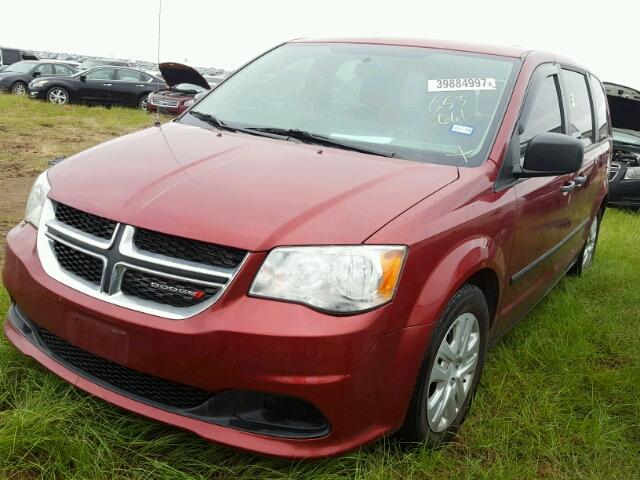 2C4RDGBG1FR653661 - 2015 DODGE GRAND CARA RED photo 2