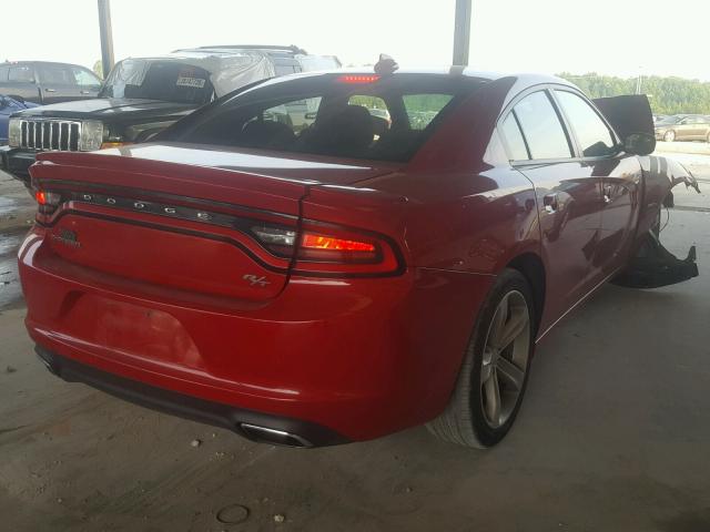 2C3CDXCTXGH178752 - 2016 DODGE CHARGER R/ RED photo 4