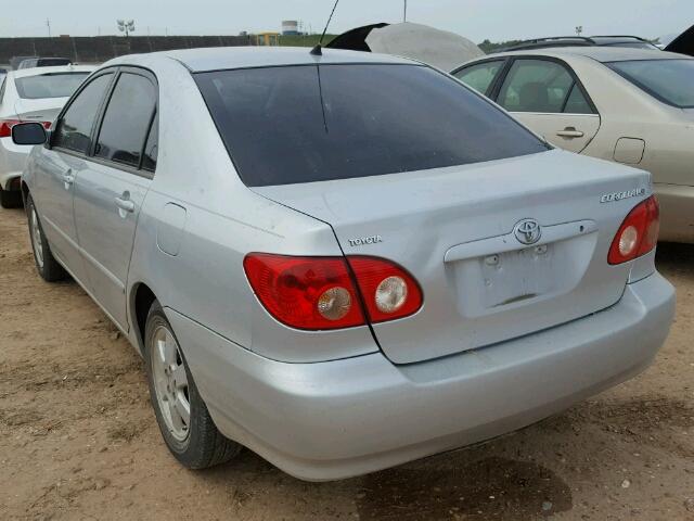 1NXBR32E25Z552961 - 2005 TOYOTA COROLLA SILVER photo 3