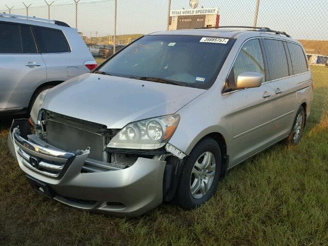 5FNRL38727B415317 - 2007 HONDA ODYSSEY EX SILVER photo 2