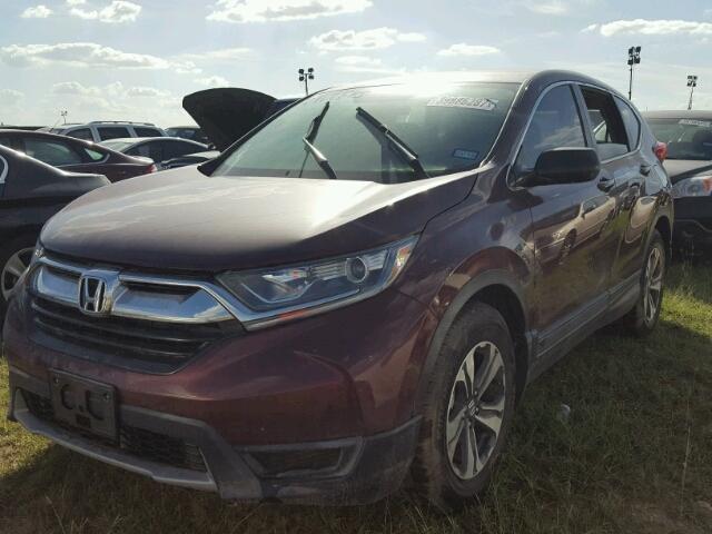 5J6RW5H32HL000913 - 2017 HONDA CR-V LX MAROON photo 2