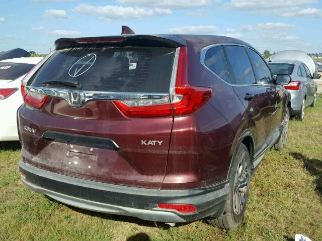 5J6RW5H32HL000913 - 2017 HONDA CR-V LX MAROON photo 4