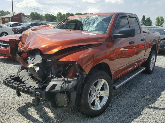 1C6RR7FT6DS658088 - 2013 RAM 1500 ORANGE photo 2