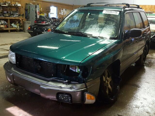 JF1SF6559YH720138 - 2000 SUBARU FORESTER S GREEN photo 2