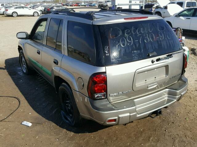 1GNDS13S722454761 - 2002 CHEVROLET TRAILBLAZE BEIGE photo 3