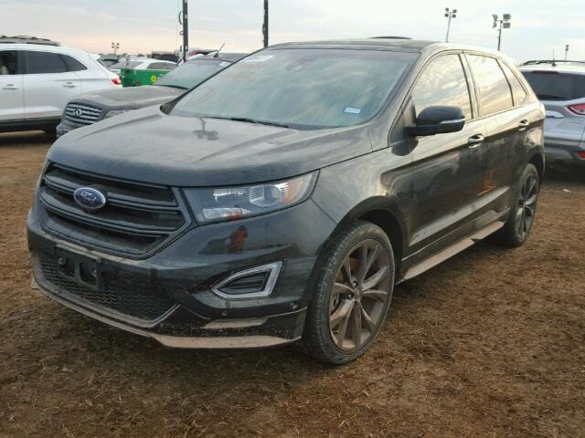 2FMTK4AP2FBB96195 - 2015 FORD EDGE BLACK photo 2