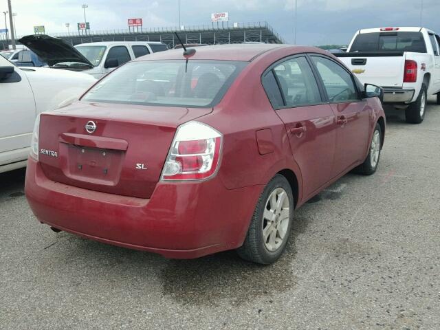 3N1AB61EX8L628449 - 2008 NISSAN SENTRA 2.0 MAROON photo 4