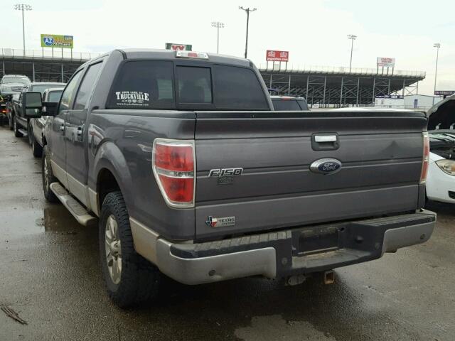 1FTFW1CT4DKG46964 - 2013 FORD F150 SUPER GRAY photo 3