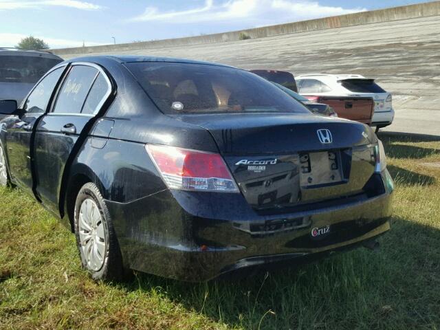 1HGCP26339A103721 - 2009 HONDA ACCORD LX BLACK photo 3