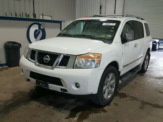 5N1BA0ND1CN611725 - 2012 NISSAN ARMADA SV WHITE photo 2