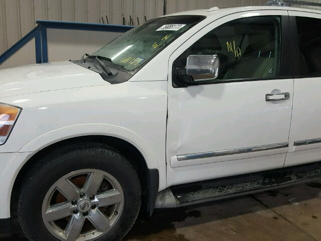 5N1BA0ND1CN611725 - 2012 NISSAN ARMADA SV WHITE photo 9