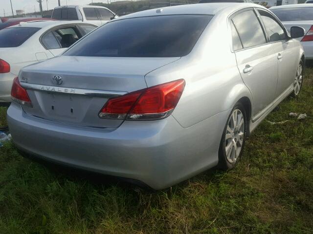 4T1BK3DB6CU464628 - 2012 TOYOTA AVALON BAS SILVER photo 4