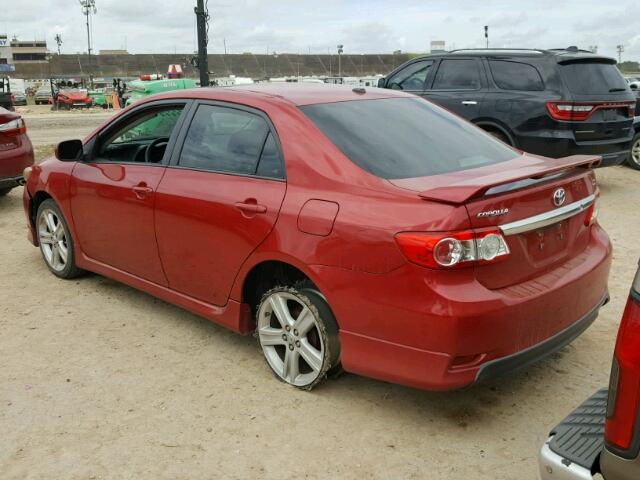 5YFBU4EE7DP162681 - 2013 TOYOTA COROLLA BA RED photo 3