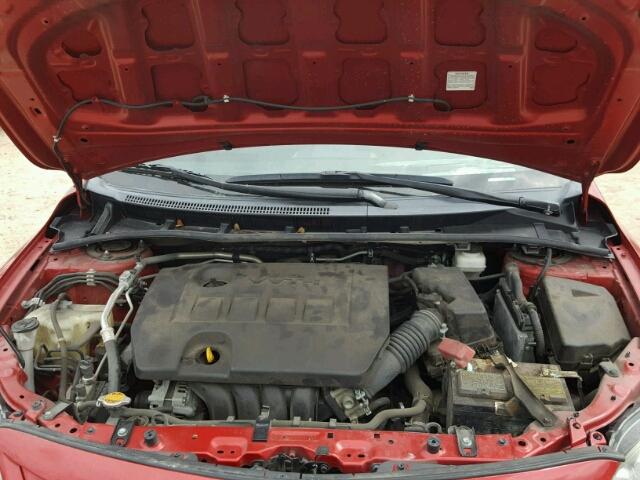 5YFBU4EE7DP162681 - 2013 TOYOTA COROLLA BA RED photo 7