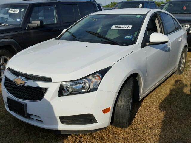 1G1PC5SB7E7240302 - 2014 CHEVROLET CRUZE LT WHITE photo 2