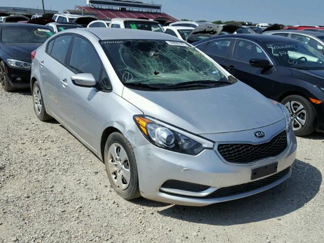 KNAFX4A68F5315492 - 2015 KIA FORTE LX SILVER photo 1