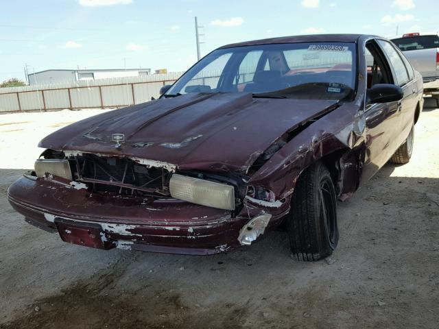 1G1BL52W0SR181297 - 1995 CHEVROLET CAPRICE CL MAROON photo 2