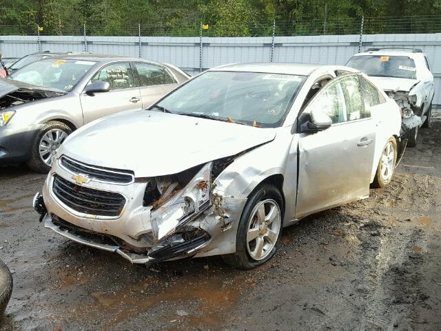 1G1PC5SB9F7101774 - 2015 CHEVROLET CRUZE LT SILVER photo 2