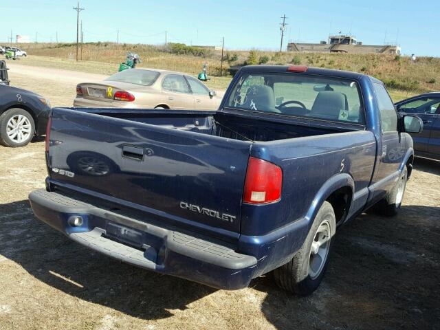 1GCCS14H538133050 - 2003 CHEVROLET S TRUCK BLUE photo 4