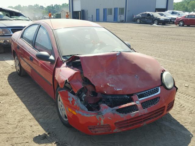 1B3ES26C15D207804 - 2005 DODGE NEON BASE RED photo 1